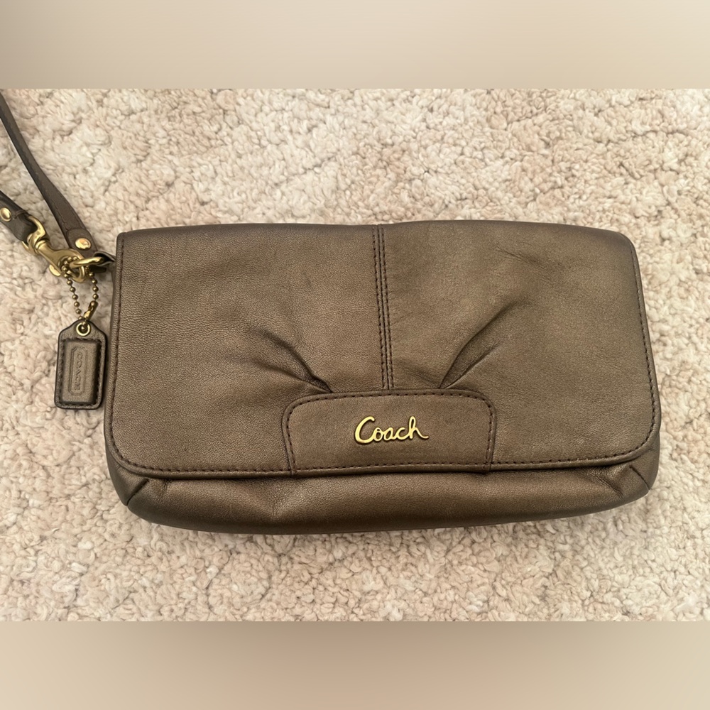 COACH Leather Wristlet